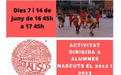 JORNADA DE PORTES OBERTES PER EQUIPS DE COMPETICIÓ DE BÀSQUET PEL CURS 2021/22