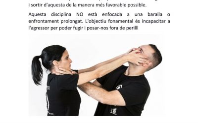 TALLER DE DEFENSA PERSONAL * DISSABTE 05/06 12-13 H. *